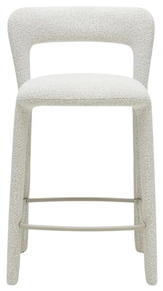 NovaNook Krémová bouclé barová židle Irokiii 65 cm