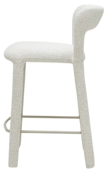 NovaNook Krémová bouclé barová židle Irokiii 65 cm