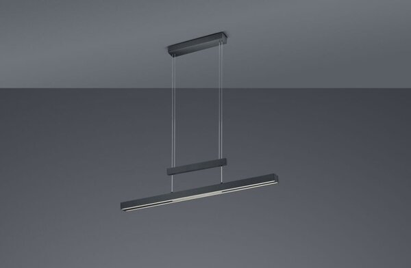 TRIO 375310532 TRAJAN závěsné svítidlo dotykové LED 42W/4000lm, 2x6W/500lm 2700-5000K matná černá, stmívatelné