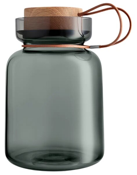 Eva Solo Kouřově šedá skleněná dóza Silhouette 1,5 l