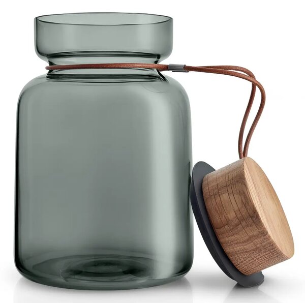 Eva Solo Kouřově šedá skleněná dóza Silhouette 1,5 l