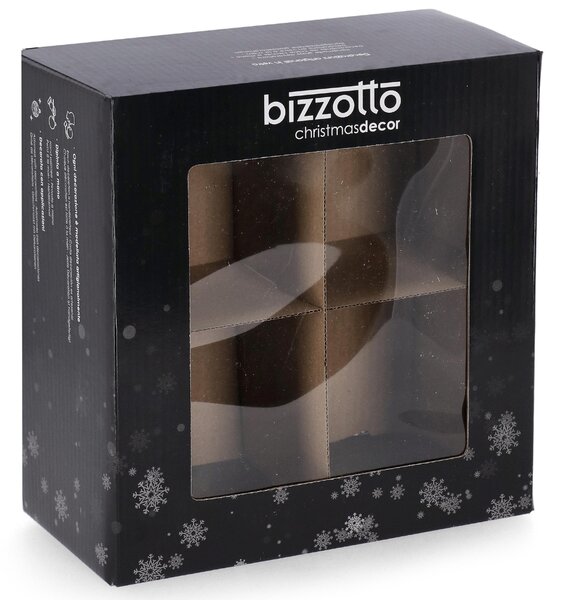 Bizzotto Set čtyř šedých vánočních ozdob Cheery Ø10 cm