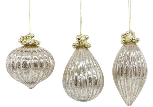Bizzotto Set šesti zlatých vánočních ozdob Reflections II. Ø7/8 cm