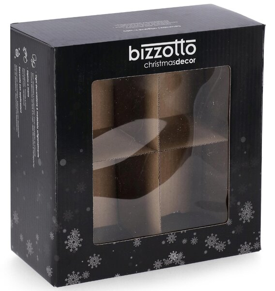 Bizzotto Set čtyř průhledných vánočních ozdob Wink Ø10 cm