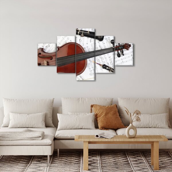 Obraz - Hudební nástroje (125x70 cm)