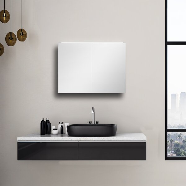 Zrcadlová skíka s osvtlením Talos Mirage 70x50x13,1 cm - kvalitní hliníkový korpus s kolébkovým spínaem - svtelné zrcadlo s neutrálním bílým svtlem - koupelnová zrcadlová skíka