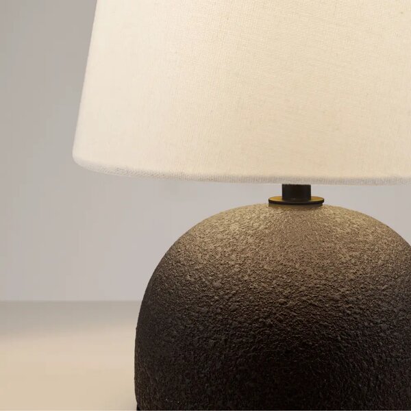 Nova Luce Bílo-černá keramická stolní lampa Noma