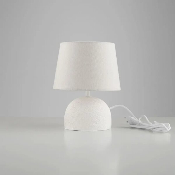 Nova Luce Bílá keramická stolní lampa Noma