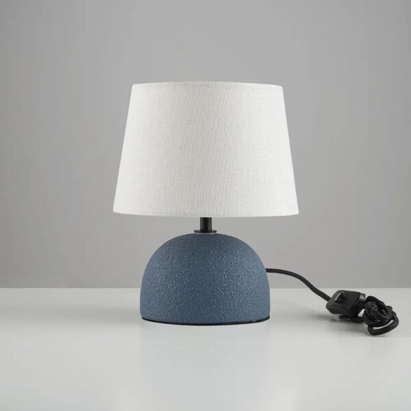 Nova Luce Bílo-modrá keramická stolní lampa Noma