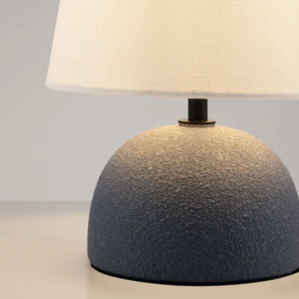 Nova Luce Bílo-modrá keramická stolní lampa Noma