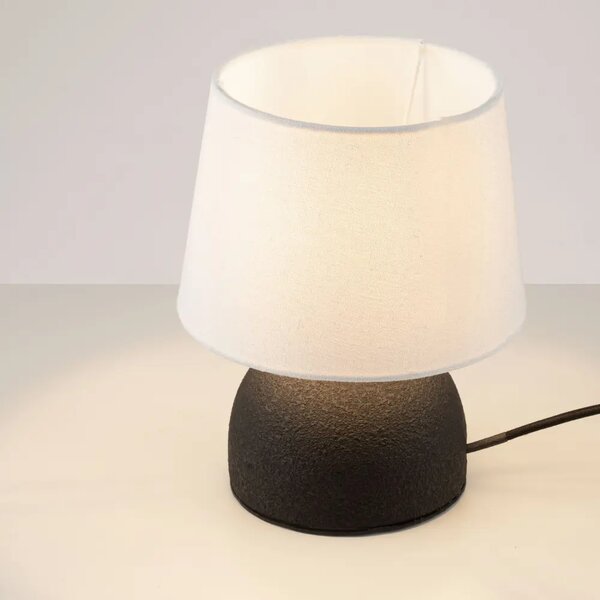Nova Luce Bílo-černá keramická stolní lampa Noma