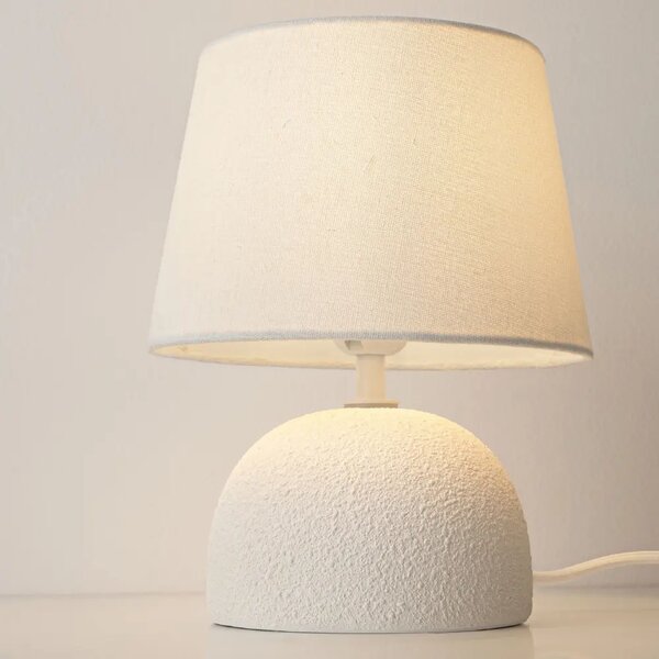 Nova Luce Bílá keramická stolní lampa Noma