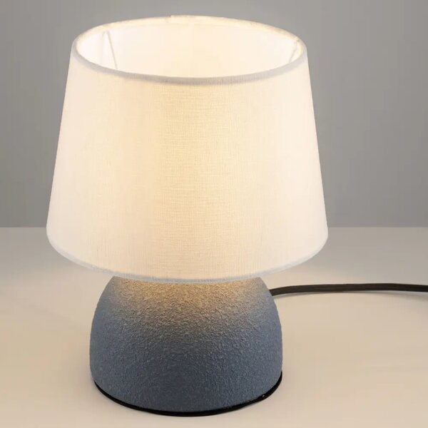 Nova Luce Bílo-modrá keramická stolní lampa Noma