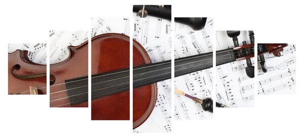 Obraz - Hudební nástroje (210x100 cm)
