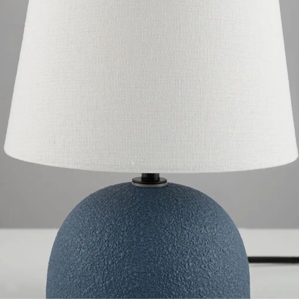 Nova Luce Bílo-modrá keramická stolní lampa Noma