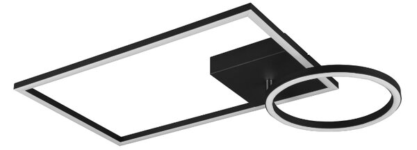 TRIO Reality R62182132 VERSO LED stropní svítidlo SMD LED 24,5W/3000lm 3000K černá matná, switchdimmer