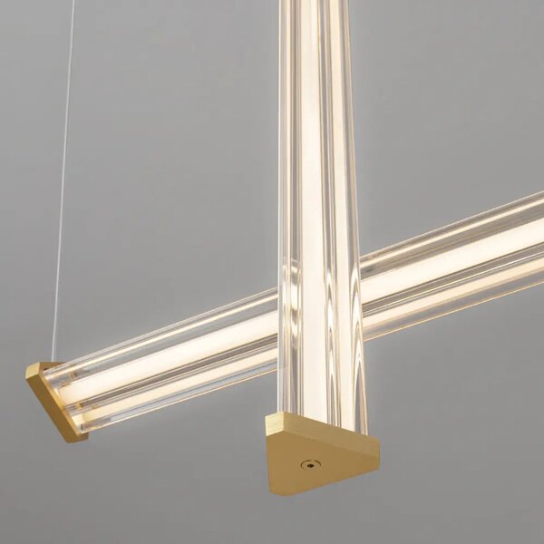 Nova Luce Zlaté závěsné LED světlo Pheme 104 cm