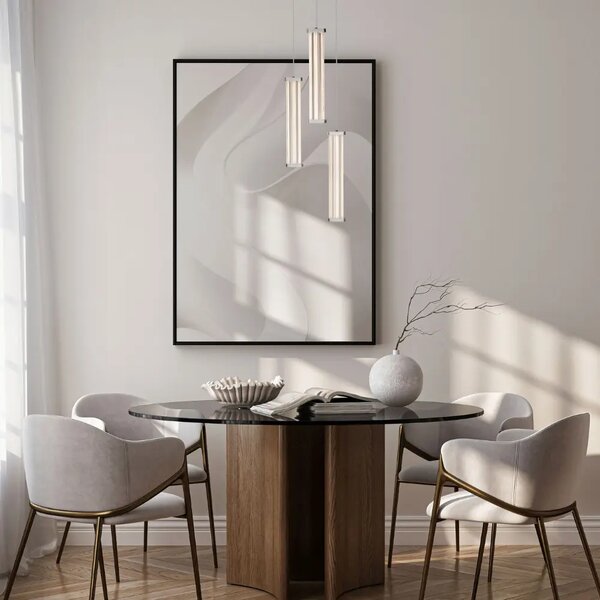 Nova Luce Stříbrné závěsné LED světlo Pheme 25 cm
