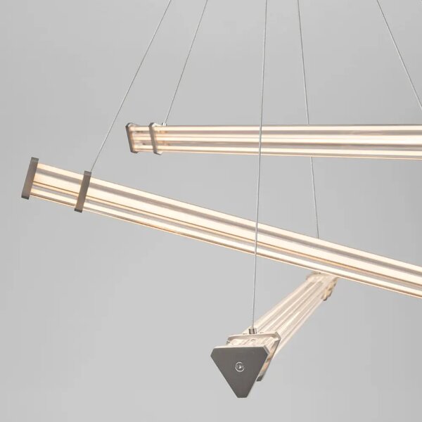 Nova Luce Stříbrné závěsné LED světlo Pheme 88 cm