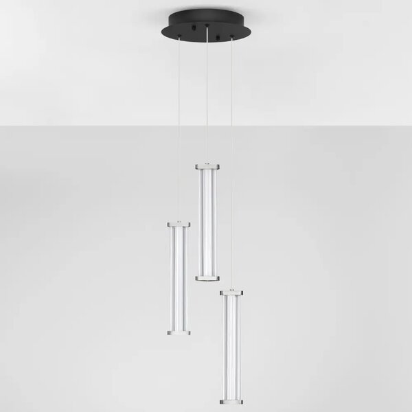 Nova Luce Stříbrné závěsné LED světlo Pheme 25 cm