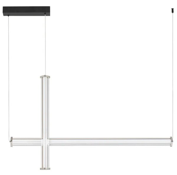 Nova Luce Stříbrné závěsné LED světlo Pheme 104 cm