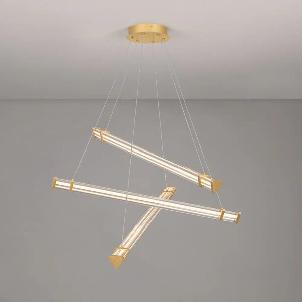 Nova Luce Zlaté závěsné LED světlo Pheme 88 cm