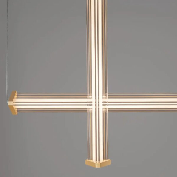 Nova Luce Zlaté závěsné LED světlo Pheme 104 cm