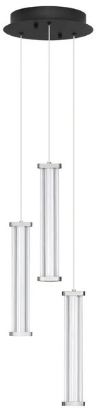 Nova Luce Stříbrné závěsné LED světlo Pheme 25 cm
