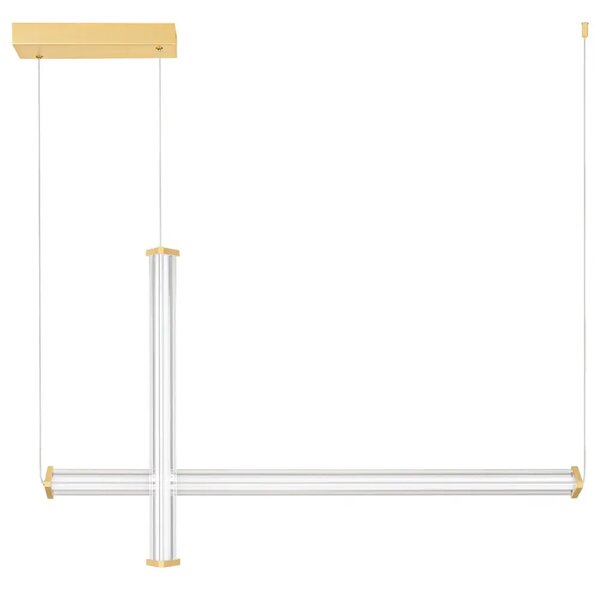 Nova Luce Zlaté závěsné LED světlo Pheme 104 cm