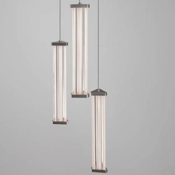 Nova Luce Stříbrné závěsné LED světlo Pheme 25 cm
