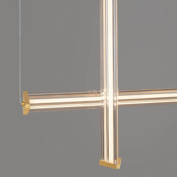 Nova Luce Zlaté závěsné LED světlo Pheme 104 cm