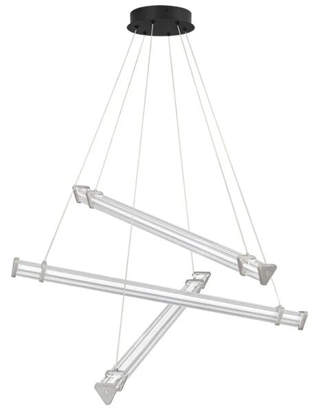 Nova Luce Stříbrné závěsné LED světlo Pheme 88 cm
