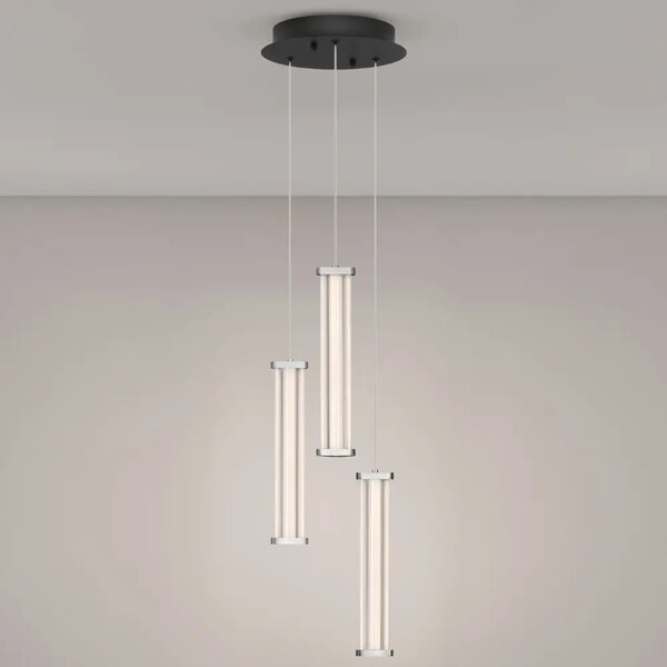 Nova Luce Stříbrné závěsné LED světlo Pheme 25 cm
