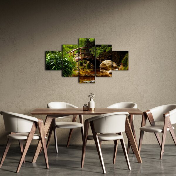 Obraz - Most přes říčku (125x70 cm)