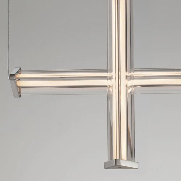 Nova Luce Stříbrné závěsné LED světlo Pheme 104 cm