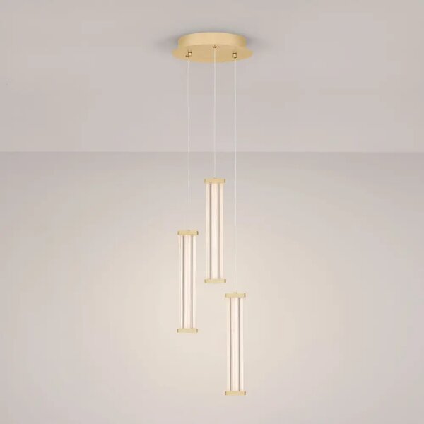 Nova Luce Zlaté závěsné LED světlo Pheme 25 cm