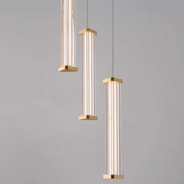 Nova Luce Zlaté závěsné LED světlo Pheme 25 cm