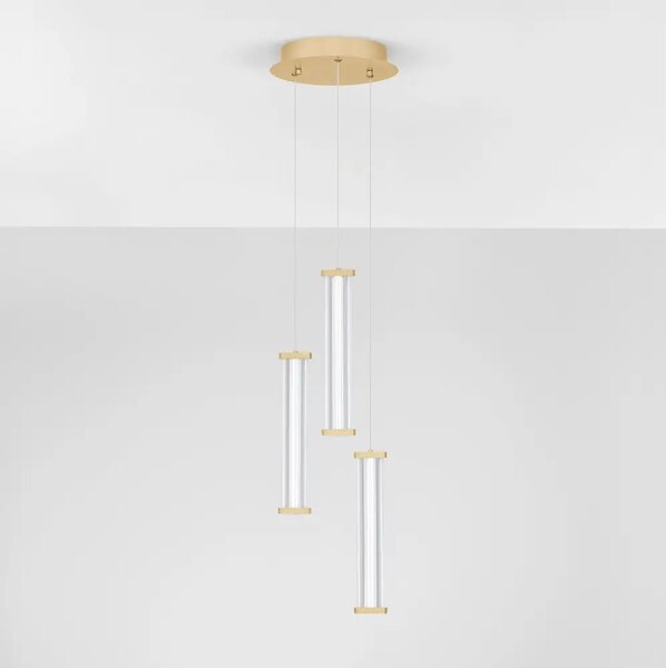 Nova Luce Zlaté závěsné LED světlo Pheme 25 cm