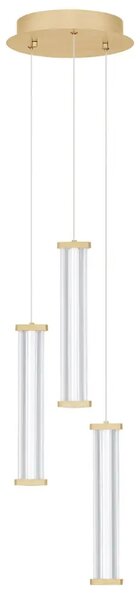 Nova Luce Zlaté závěsné LED světlo Pheme 25 cm