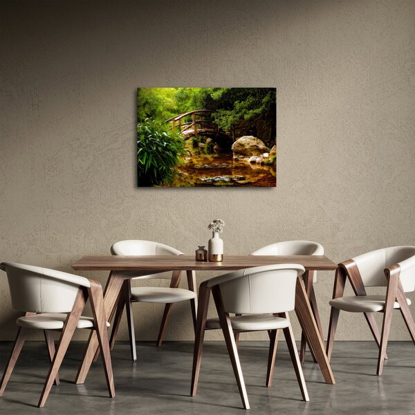Obraz - Most přes říčku (70x50 cm)