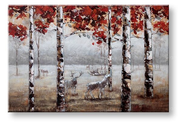 Malovaný nástěnný obraz PROCHÁZKA LESY 1 díl 90x60 cm CFAZH5696E1