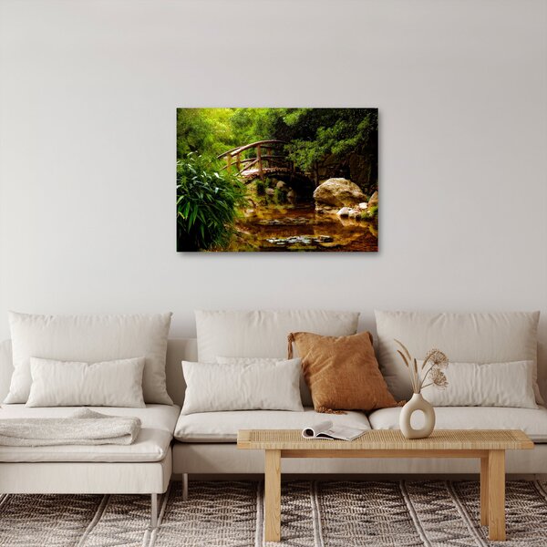 Obraz - Most přes říčku (70x50 cm)