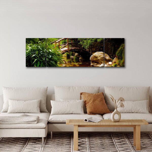Obraz - Most přes říčku (170x50 cm)