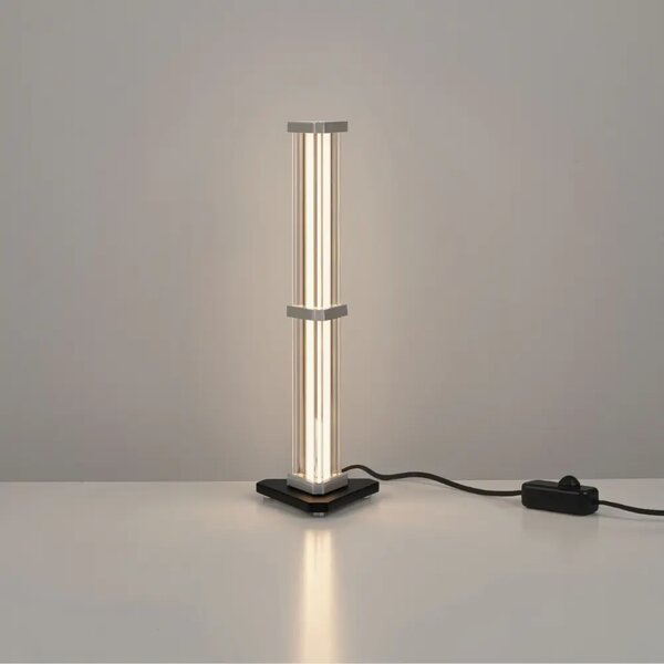 Nova Luce Stříbrná stolní LED lampa Pheme