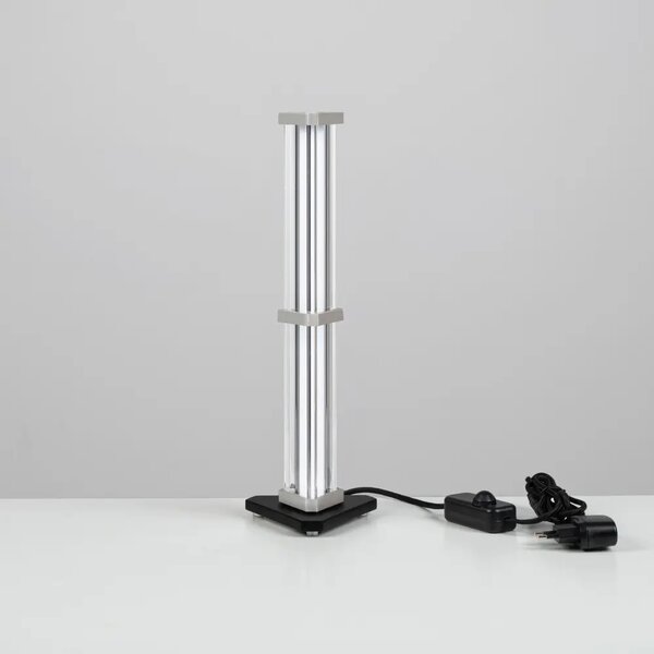 Nova Luce Stříbrná stolní LED lampa Pheme