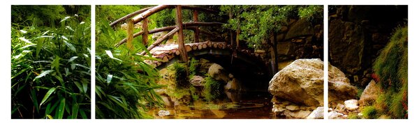 Obraz - Most přes říčku (170x50 cm)