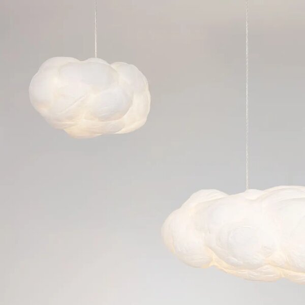 Nova Luce Bílé závěsné světlo Cloud 50 cm