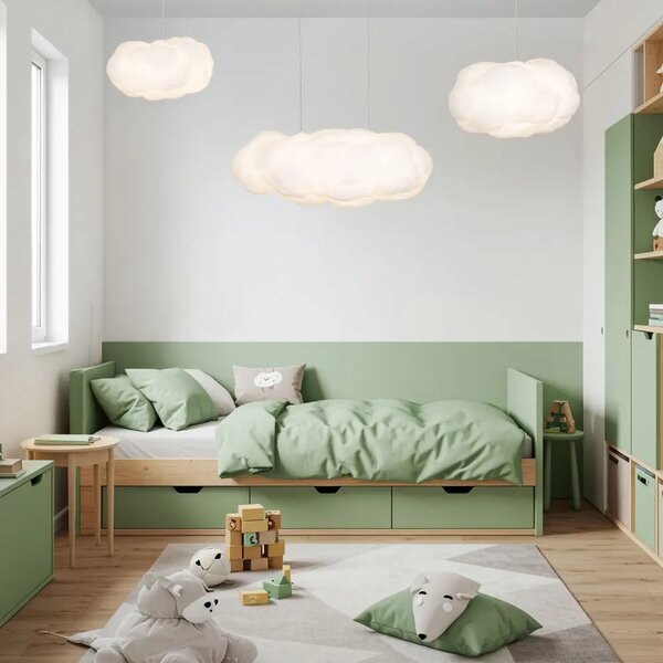 Nova Luce Bílé závěsné světlo Cloud 80 cm