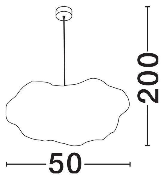 Nova Luce Bílé závěsné světlo Cloud 50 cm