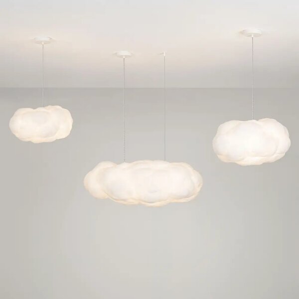 Nova Luce Bílé závěsné světlo Cloud 100 cm